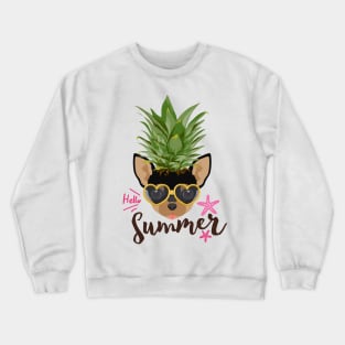 Pineapple Shirt for Women, Kids, Boys, Teen Girls, Dog Mom Chihuahua Crewneck Sweatshirt